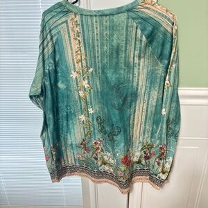Floral Teal Women's Top